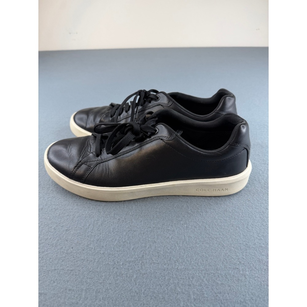 Cole‎ Haan Grand Crosscourt Sneakers Mens 10 Black Leather C40224 Low Top Shoes - Picture 4 of 7